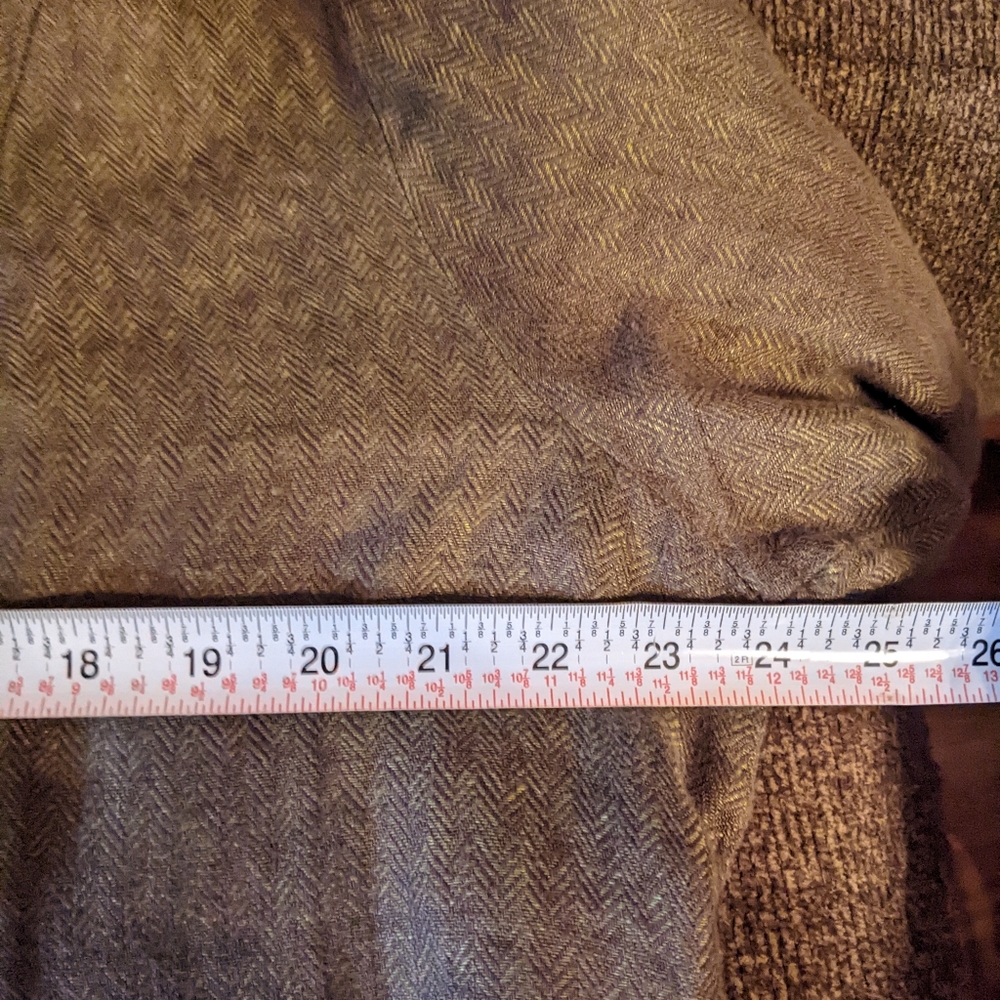 Flax Herringbone Pattern Pants Suit - image 8